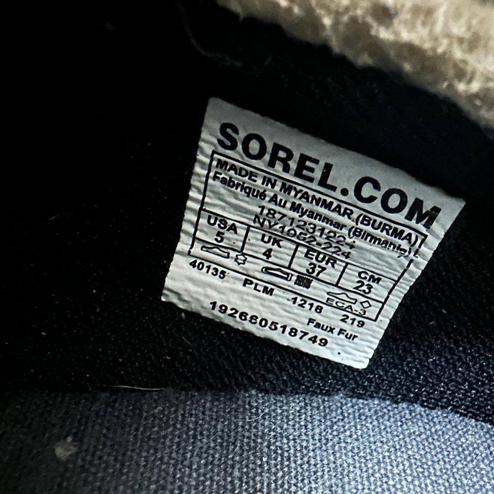 Sorel Waterproof Brown Suede Fur Trim Lace Up Winter Boots Women's Size 5 - Picture 2 of 8